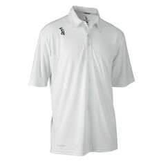 Kookaburra Junior Pro Active Cricket Shirt White 6, White, rebel_hi-res