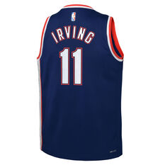 Nike Brooklyn Nets Kyrie Irving Youth Mixtape City Edition Swingman Jersey Blue S, Blue, rebel_hi-res