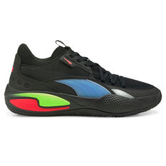 Puma Court Rider Pop Basketball Shoes Black/Blue US 7, Black/Blue, rebel_hi-res