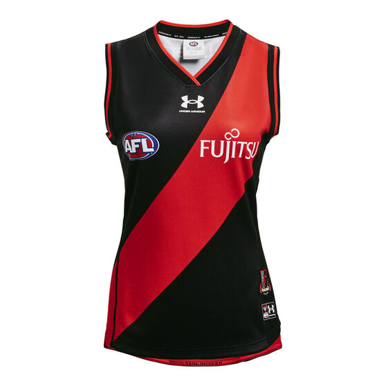 Essendon Bombers 2022 Womens Home Guernsey Black/Red, , rebel_hi-res