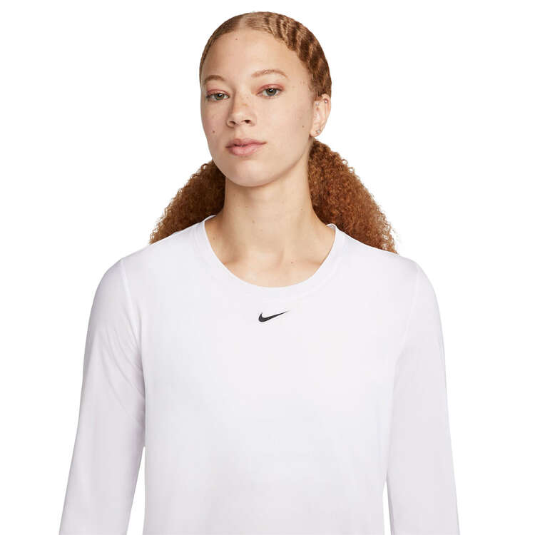 Nike One Womens Dri-FIT Standard Top, White, rebel_hi-res