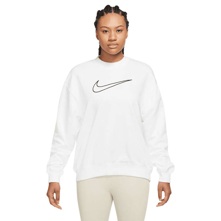 Nike Womens Dri-FIT Get Fit Training Sweatshirt, White, rebel_hi-res