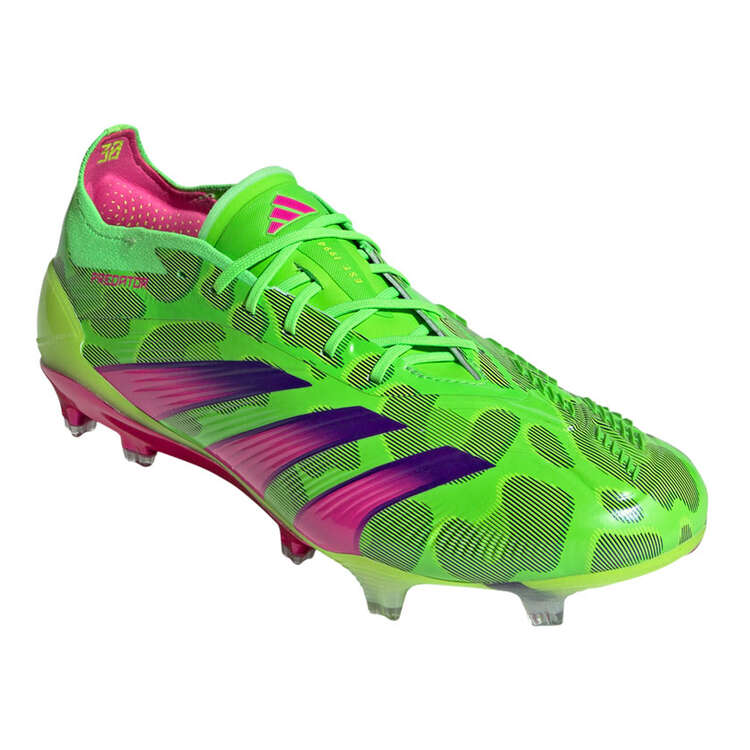 adidas Predator Elite Football Boots, Green/Pink, rebel_hi-res