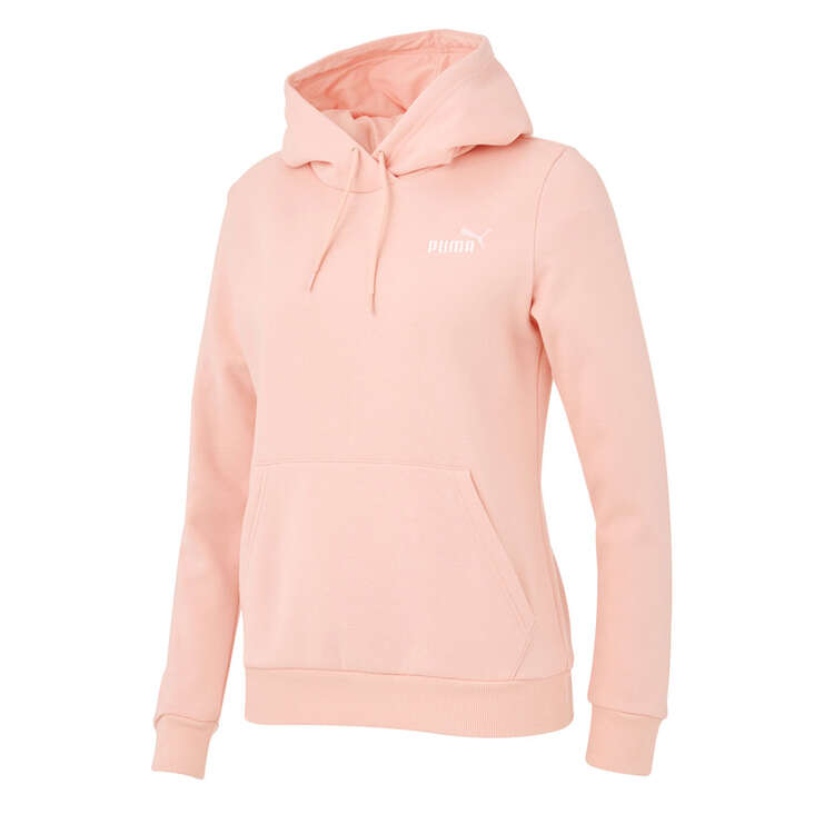Puma Womens Essentials Embroidered Cropped Hoodie Pink XS, Pink, rebel_hi-res