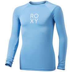 Roxy Girls Fitness Long Sleeve Lycra Blue 8, Blue, rebel_hi-res