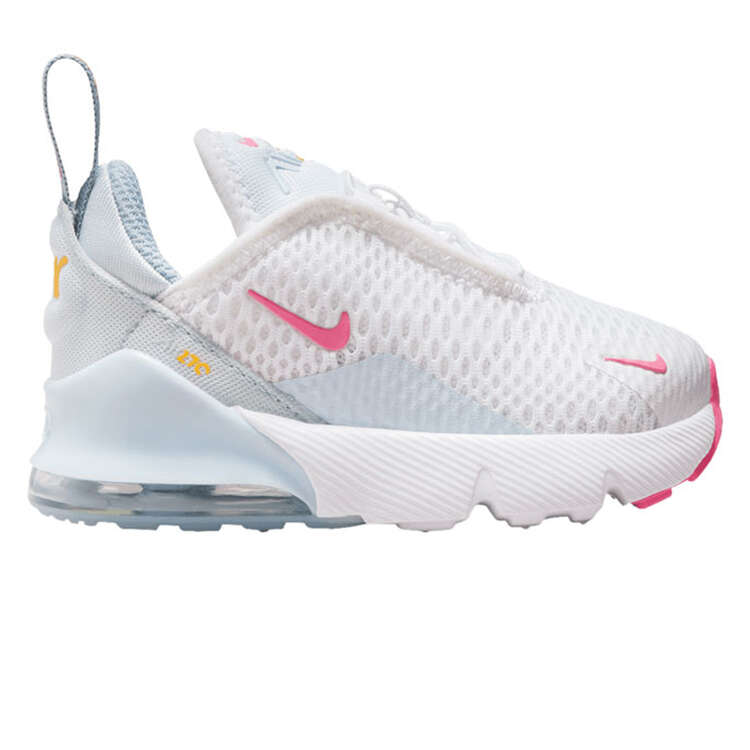 Nike Air Max 270 Toddlers Shoes White/Pink US 4, White/Pink, rebel_hi-res