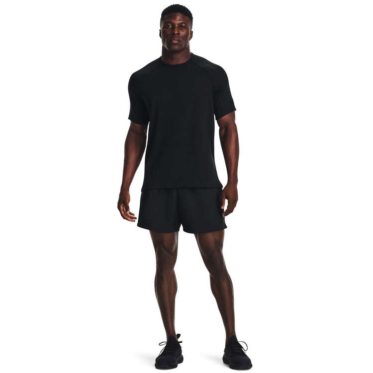 Under Armour Mens UA Essential Volley Shorts, Black, rebel_hi-res