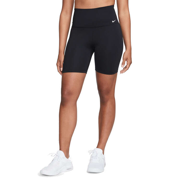Nike One Womens High-Rise 7 Inch Bike Shorts, Black, rebel_hi-res