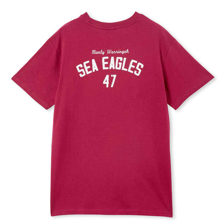 Manly Warringah Sea Eagles 2024 Mens Mono Tee Maroon 3XL, Maroon, rebel_hi-res