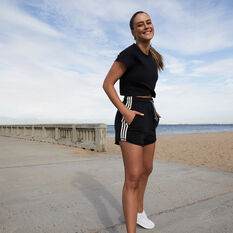 adidas Womens Sportswear Recycled Shorts Black XS, Black, rebel_hi-res