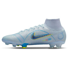 Nike Mercurial Superfly 8 Elite Football Boots, Grey/Blue, rebel_hi-res