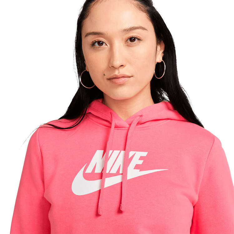 Nike Womens Sportswear Club Fleece Pullover Hoodie Pink XS, Pink, rebel_hi-res