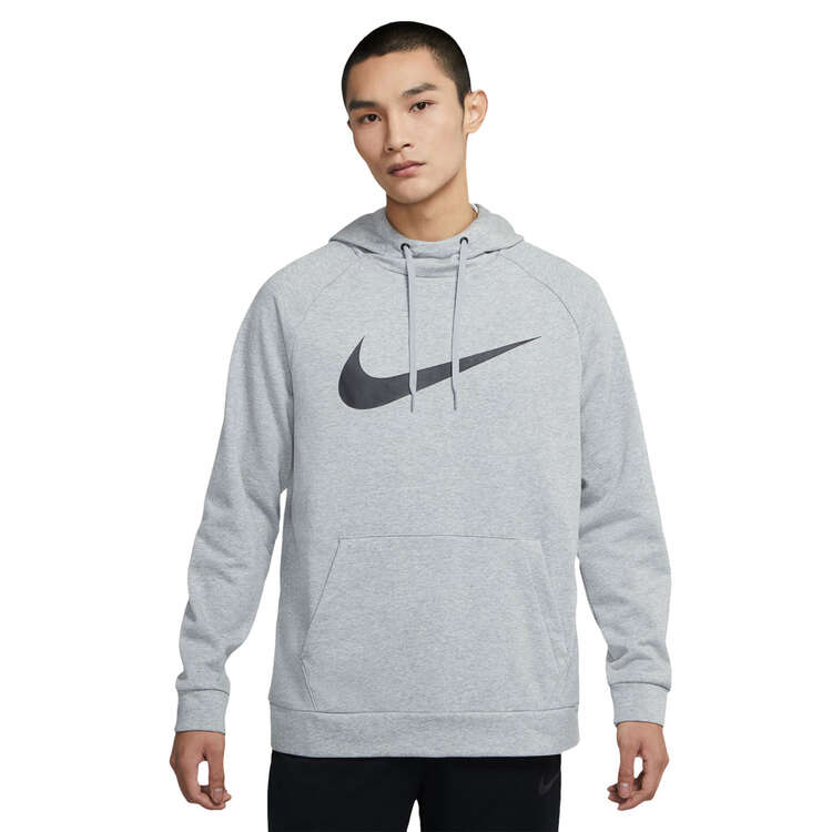 Nike Mens Dry Graphic Pullover Fitness Hoodie Grey S, Grey, rebel_hi-res