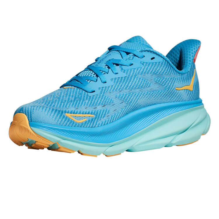 HOKA Clifton 9 Womens Running Shoes, Blue, rebel_hi-res