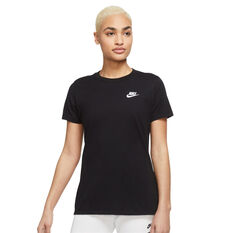 Nike Womens Sportswear Club Tee Black XS, Black, rebel_hi-res