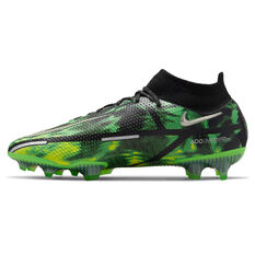 Nike Phantom GT2 Elite Dynamic Fit Football Boots Black/Green US Mens 6 / Womens 7.5, Black/Green, rebel_hi-res