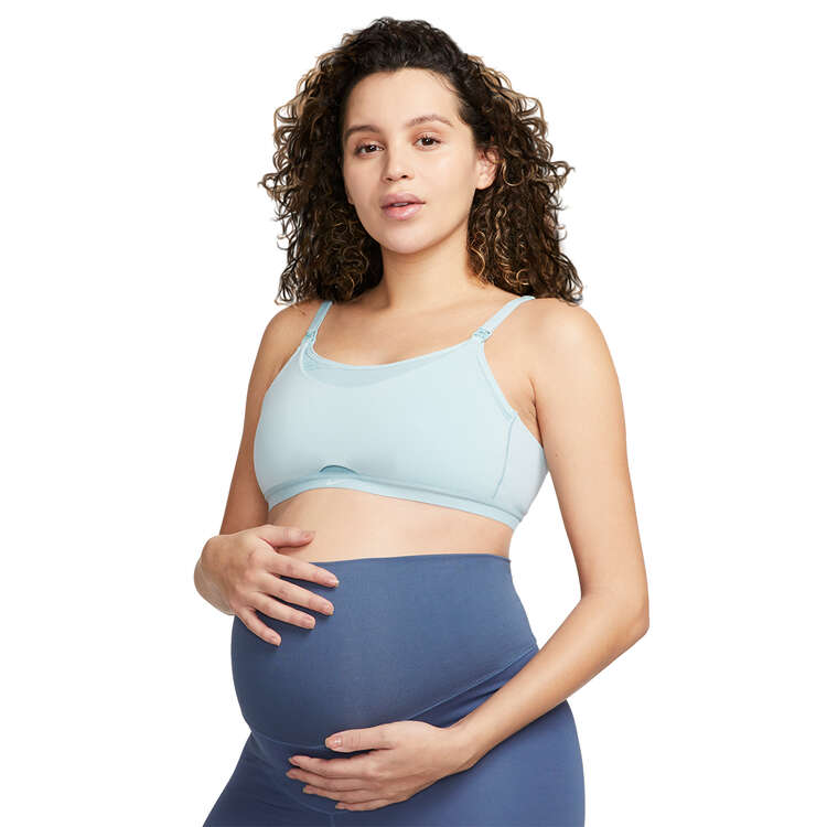 Nike Womens Alate Light Support Maternity Sports Bra, Blue, rebel_hi-res