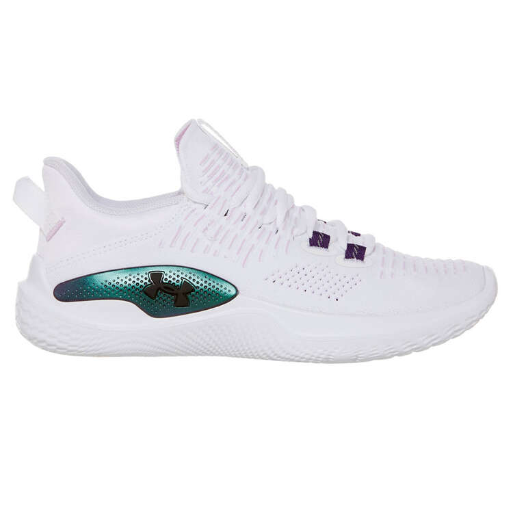 Under Armour Flow Dynamic IntelliKnit Womens Training Shoes, White/Black, rebel_hi-res