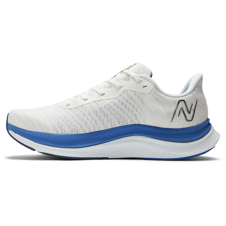 New Balance FuelCell Propel v4 Mens Running Shoes, White/Blue, rebel_hi-res
