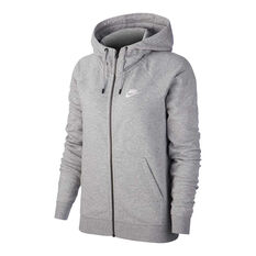 Nike Womens Sportswear Essentials Full Zip Hoodie Grey XS, Grey, rebel_hi-res