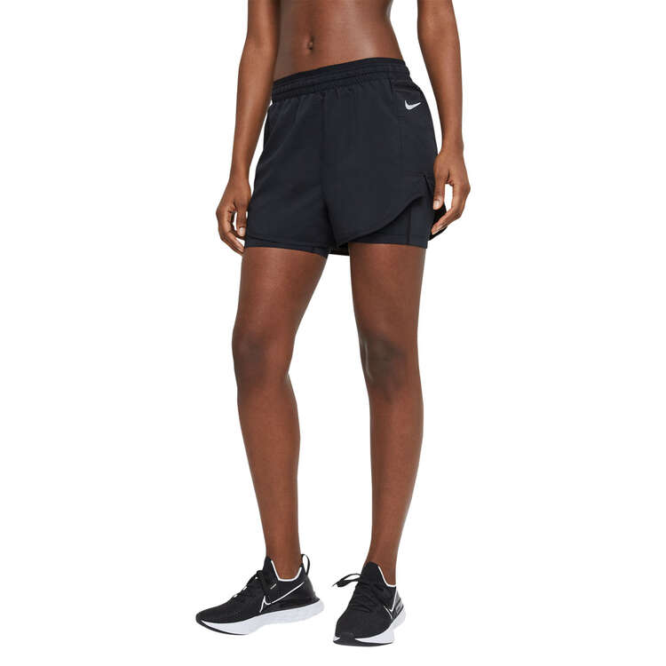 Nike Womens Tempo Luxe 2 In 1 Running Shorts Black XS, Black, rebel_hi-res