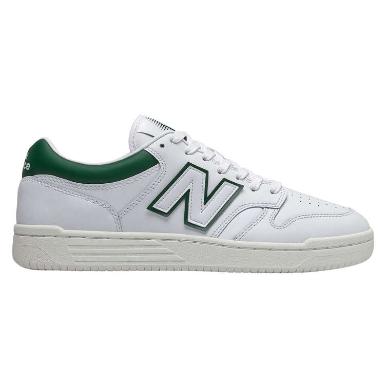 New Balance BB480 Mens Casual Shoes White/Green US 7, White/Green, rebel_hi-res