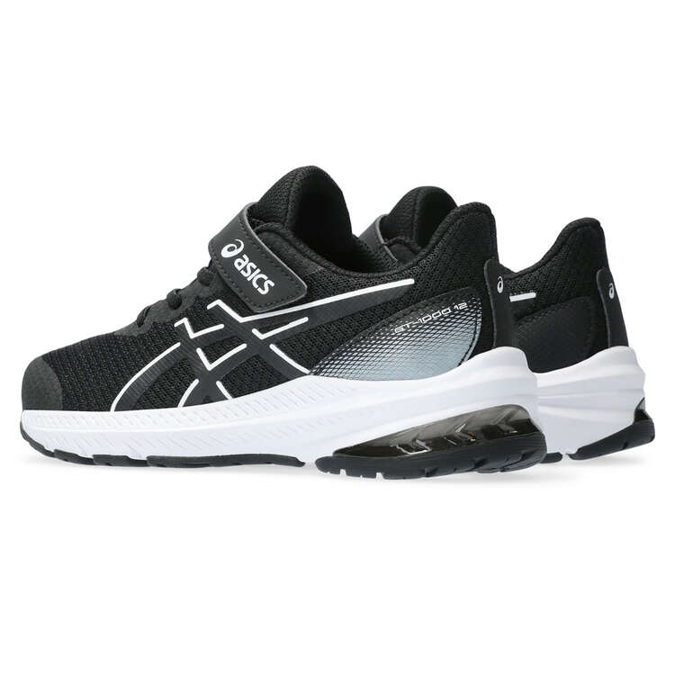 Asics GT 1000 12 PS Kids Running Shoes Black/White US 11, Black/White, rebel_hi-res