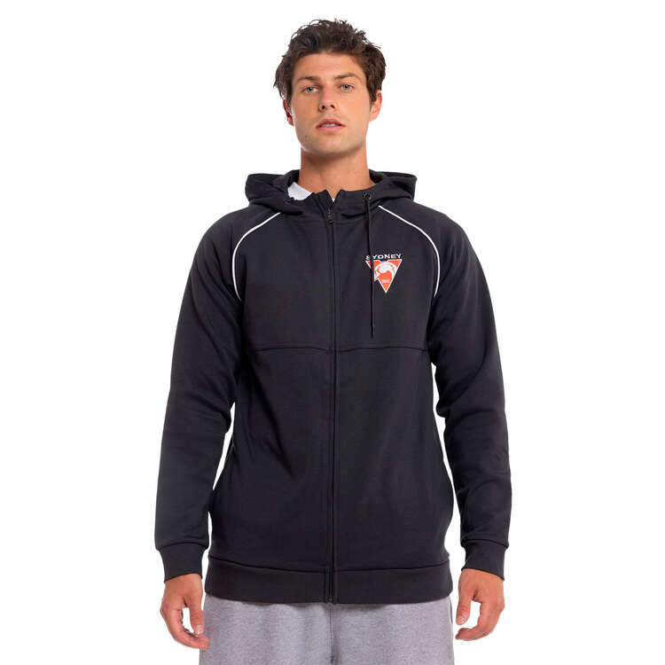 Sydney Swans 2024 Mens Active Hoodie Charcoal/Red S, Charcoal/Red, rebel_hi-res