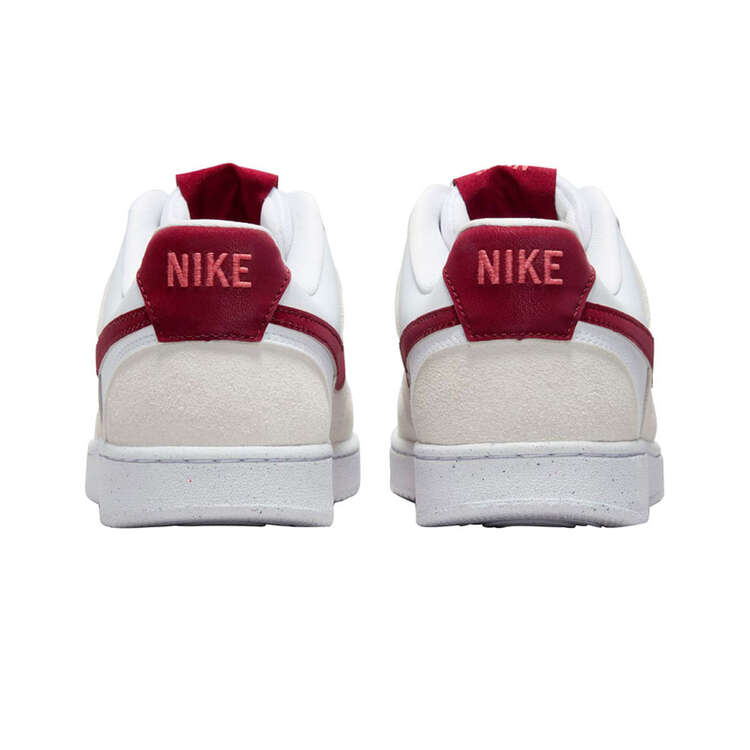 Nike Court Vision Low Next Nature Womens Casual Shoes, White/Red, rebel_hi-res