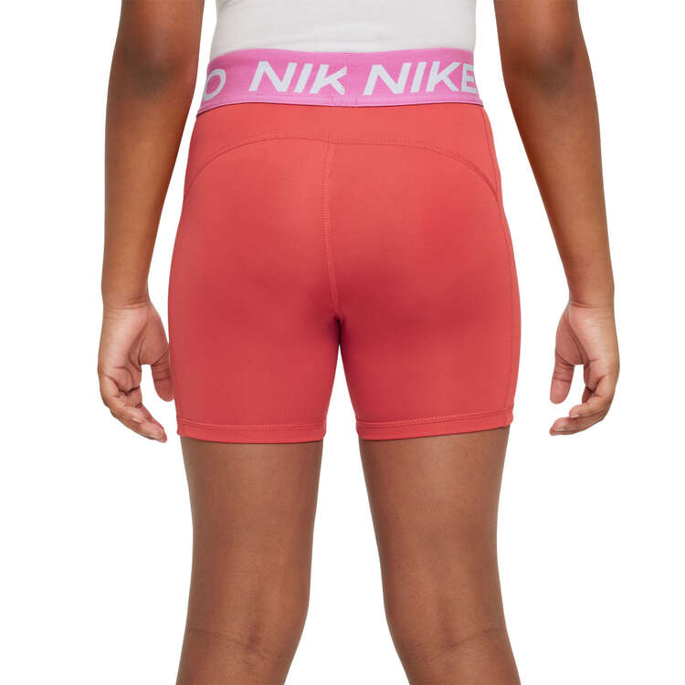 Nike Pro Girls 3-inch Shorts Red/Pink XS, Red/Pink, rebel_hi-res
