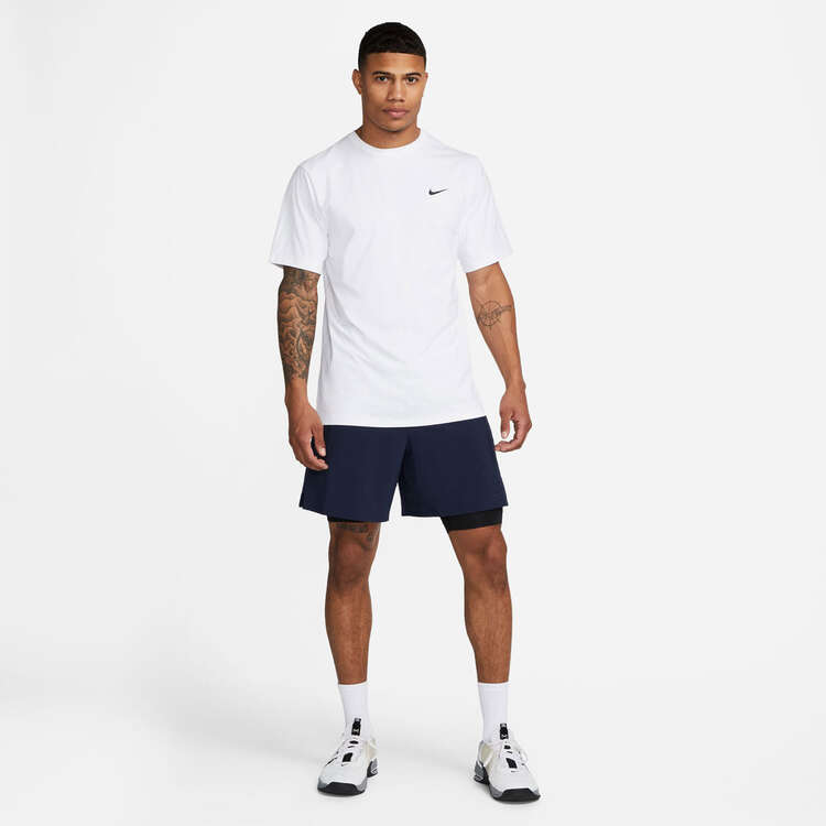 Nike Mens Dri-FIT UV Hyverse Fitness Tee, White, rebel_hi-res