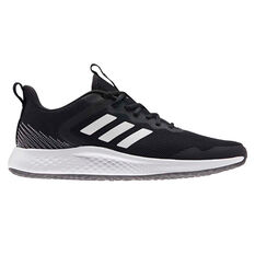 adidas Fluidstreet Mens Running Shoes, Black/White, rebel_hi-res