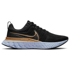 Nike React Infinity Run Flyknit 2 Womens Running Shoes Black/Gold US 6, Black/Gold, rebel_hi-res