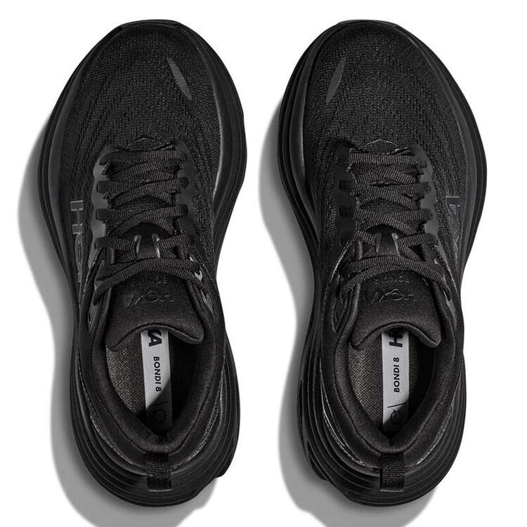 HOKA Bondi 8 2E Mens Running Shoes, Black, rebel_hi-res