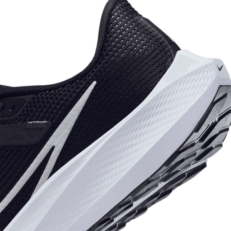 Nike Air Zoom Pegasus 40 Mens Running Shoes, Black/White, rebel_hi-res