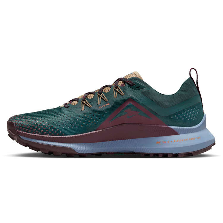 Nike React Pegasus Trail 4 Mens Trail Running Shoes, Green/Grey, rebel_hi-res