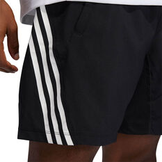 adidas Mens AEROREADY 3-Stripes Shorts, Black, rebel_hi-res