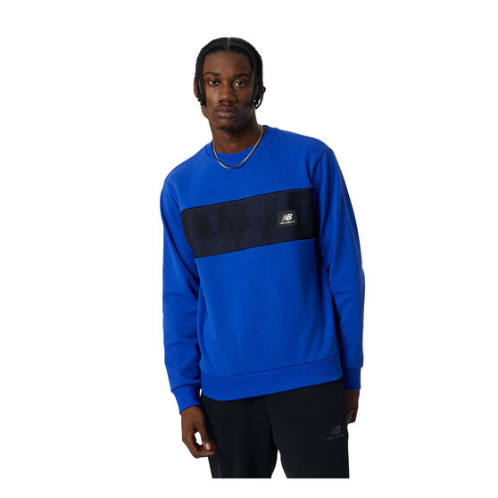 New Balance Mens All-Terrain Pocket Sweatshirt, Blue, rebel_hi-res
