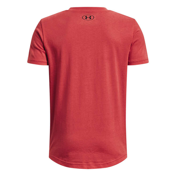 Under Armour Boys Sportstyle Logo Tee, Red, rebel_hi-res