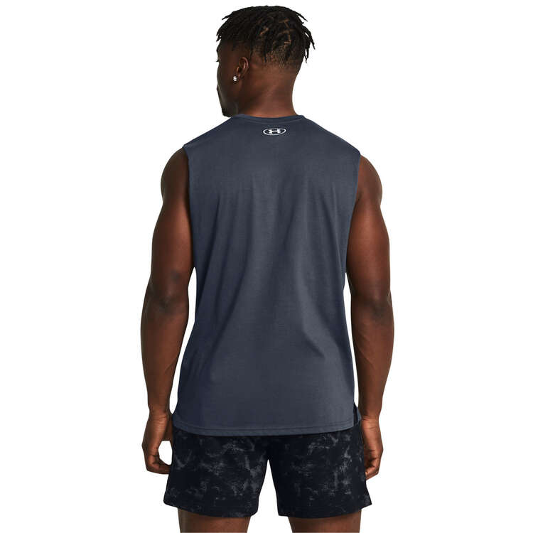 Under Armour Mens Project Rock Show Your Work Tank Grey XS, Grey, rebel_hi-res
