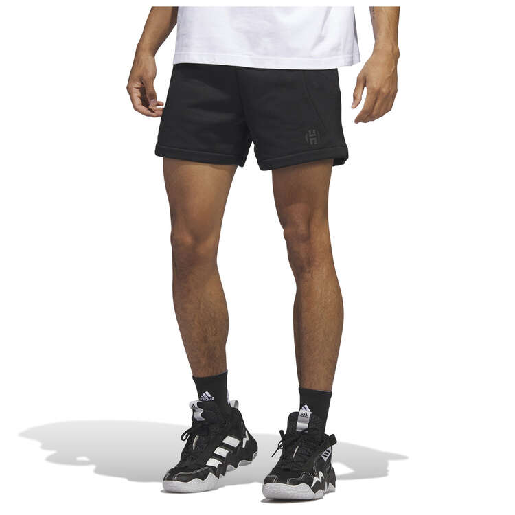 adidas Mens James Harden Travel Shorts Black XL, Black, rebel_hi-res