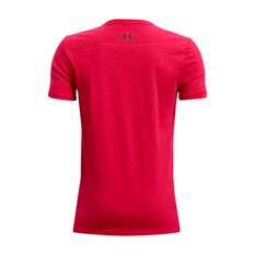 Under Armour Boys Project Rock SMS Tee Red/Black XS XS, Red/Black, rebel_hi-res