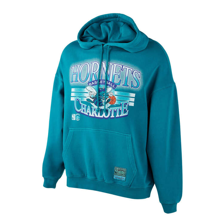 Mitchell & Ness Charlotte Hornets Glow Arch Hoodie Teal S, Teal, rebel_hi-res