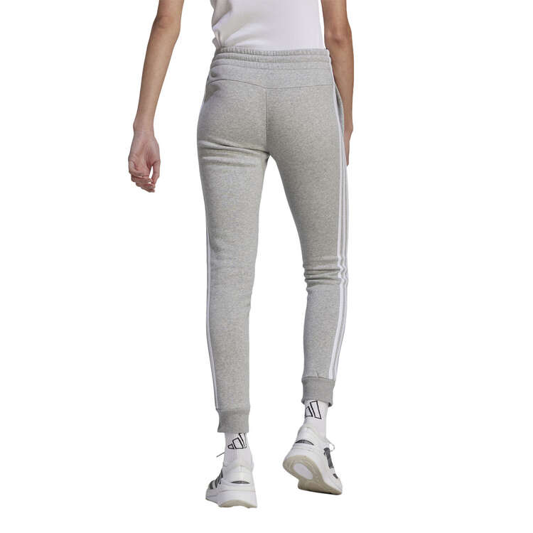 adidas Womens Essentials 3-Stripes Fleece Pants, Grey, rebel_hi-res