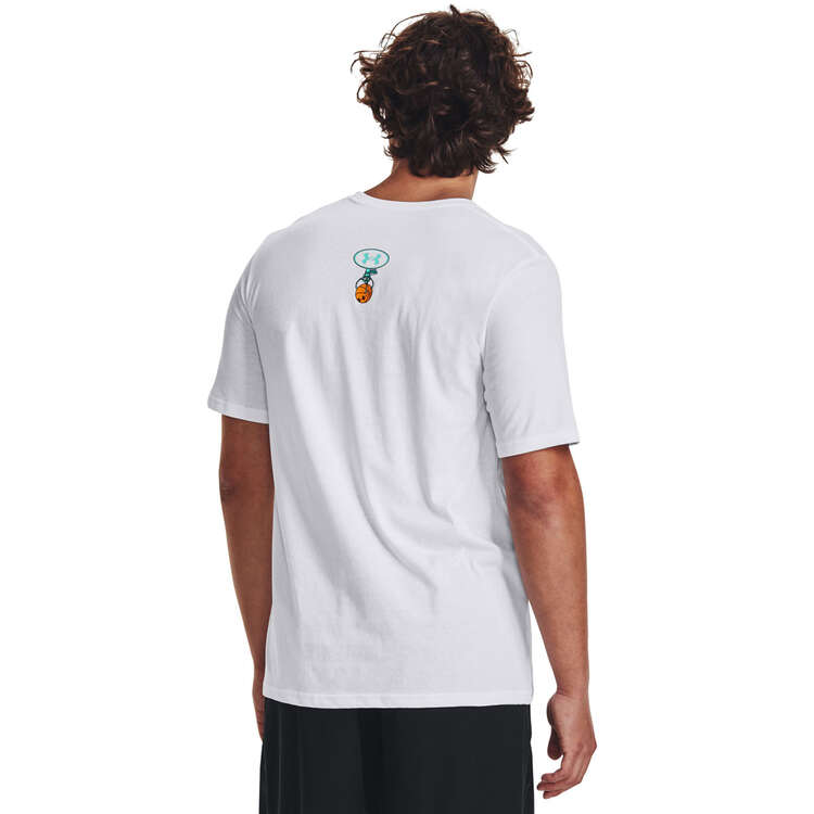 Under Armour Mens Basketball Claw Machine Tee, White, rebel_hi-res