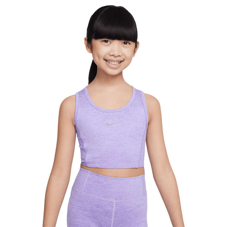 Nike Girls Dri-FIT Yoga Tank Purple XL, Purple, rebel_hi-res