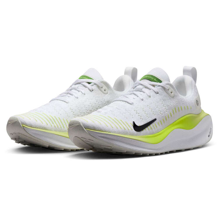 Nike InfinityRN 4 Womens Running Shoes, White/Yellow, rebel_hi-res