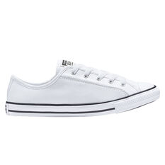 Converse Chuck Taylor Dainty Low Leather Womens Casual Shoes White US 5, White, rebel_hi-res