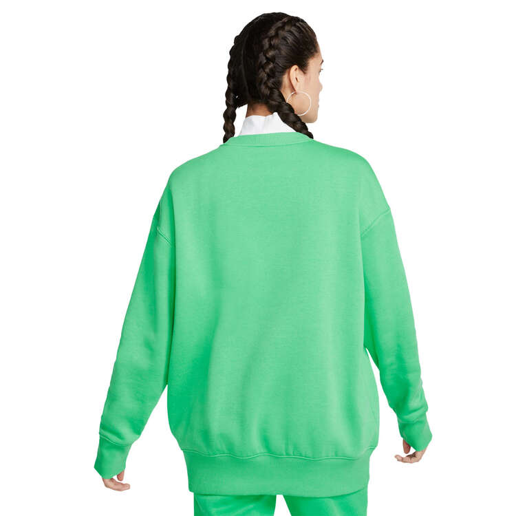 Nike Womens Sportswear Phoenix Fleece Oversized Crewneck Sweatshirt Green L, Green, rebel_hi-res