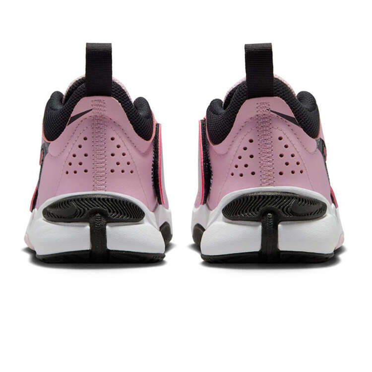 Nike Team Hustle D 11 PS Kids Basketball Shoes, Pink/White, rebel_hi-res